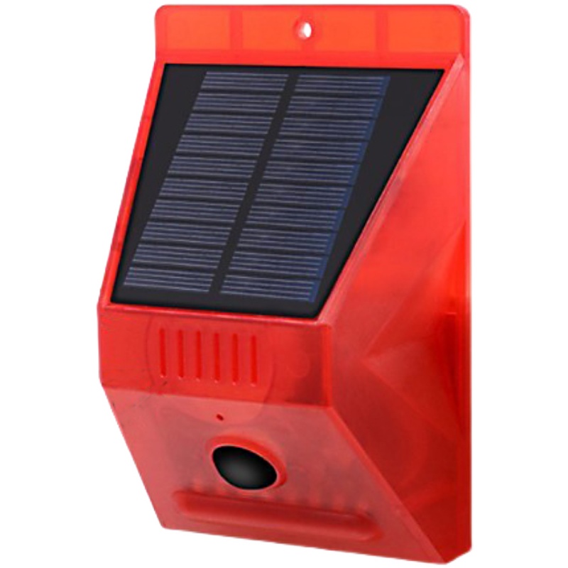 太阳能防贼防盗声光报警器室外户外人体红外线感应警报灯果园家用