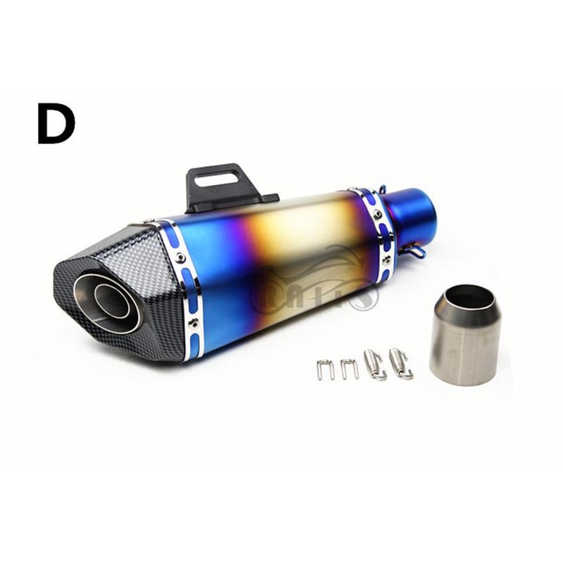 摩托车排气管改装锥形小六角仿碳纤维全仿钛天蝎吉村带回压消声器