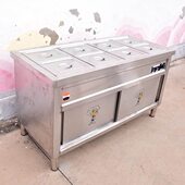 思迈商用快餐保温台售饭台不锈钢自动控温加热立式 热菜自助餐格子