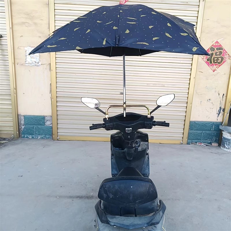 电动车电瓶车自行车电三轮两用双用支架雨伞燕尾通用刹车牢固
