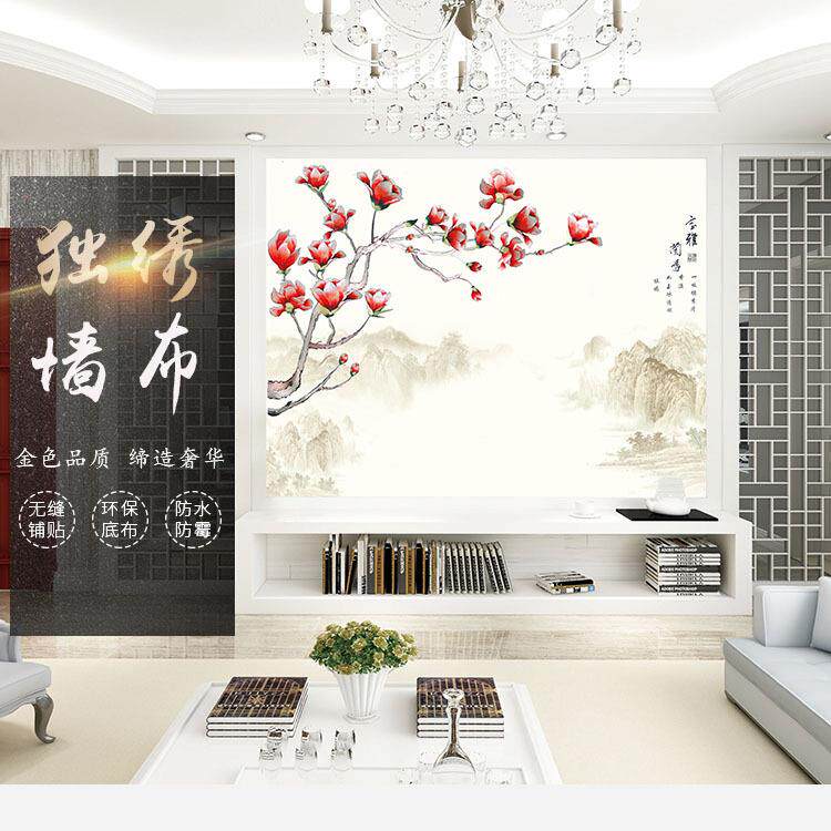 厂家直销装修主材定制独绣壁画无无缝墙布/无缝壁布