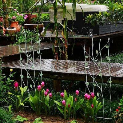 做旧铁艺篱笆栅栏复古创意围栏庭院花园围挡隔断院子爬藤架