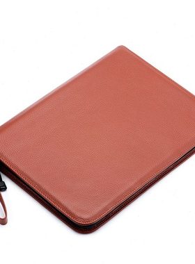 意斯华Asvine真皮钢笔收纳套 46支装拉链笔袋大容量手工文具笔套