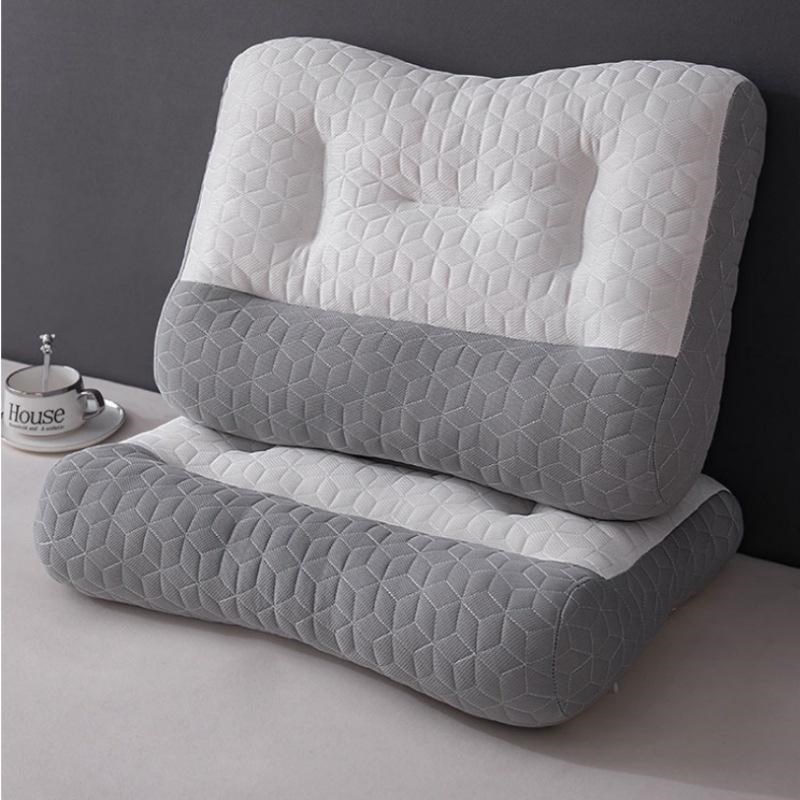 枕头反牵引枕芯护颈椎助睡整头男家用一对不塌陷学生.护颈枕头芯