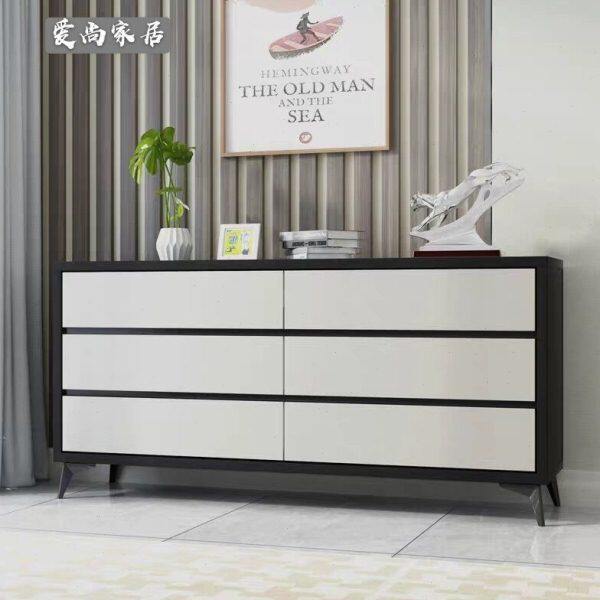 意式极简斗柜卧室抽屉收纳储物柜北欧现代简约电视柜轻奢客厅边柜