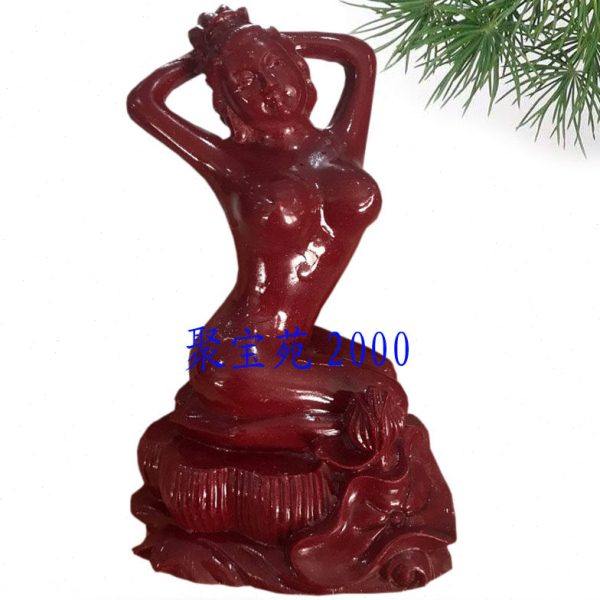 朱砂美人摆件四大美女玉石摆件酒柜工艺品家居装饰品怀旧创意礼物