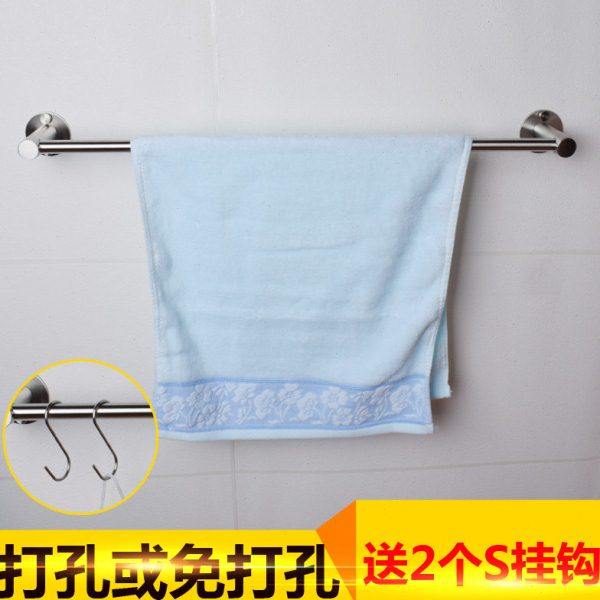 加厚卫生间免打孔不锈钢毛巾杆墙上壁挂浴室毛巾单杆双杆高低挂杆,家装主材,毛巾杆/毛巾挂,淘宝优惠券,粉丝福利购,淘宝优惠卷