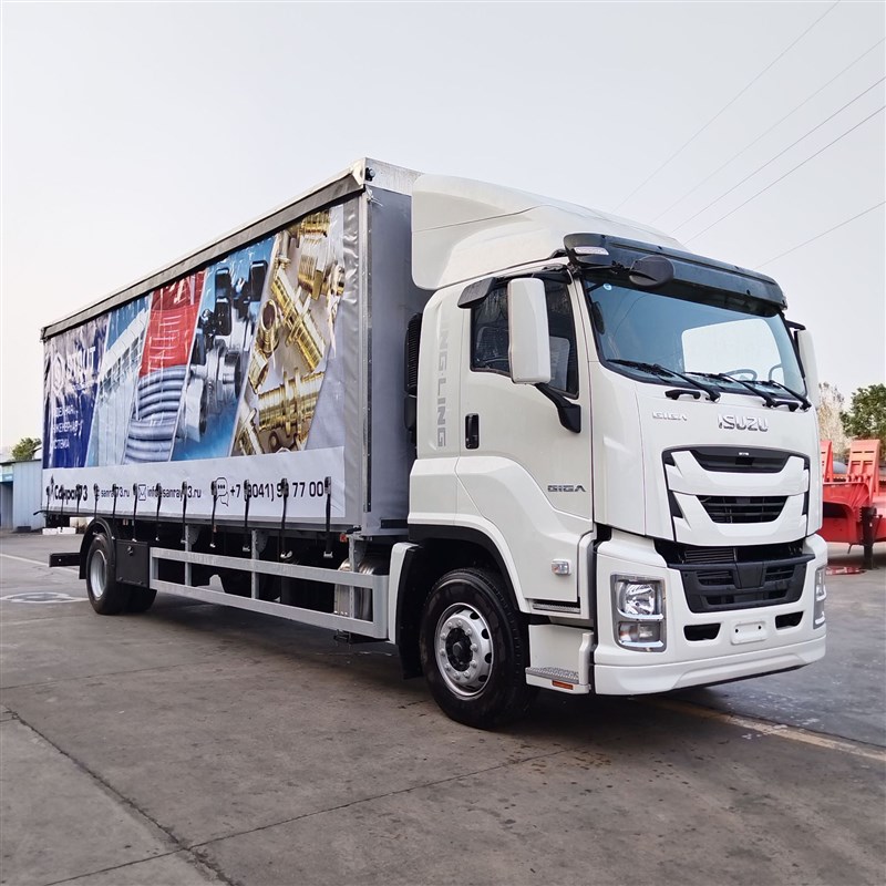 出口五十a铃巨咖侧帘车7米9后八轮冷藏车 庆铃7.9米后双桥冷链车