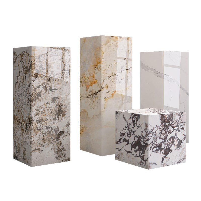 岩板花架子装饰摆件底座家居玄关柜E客厅电视柜旁装饰置物架展示