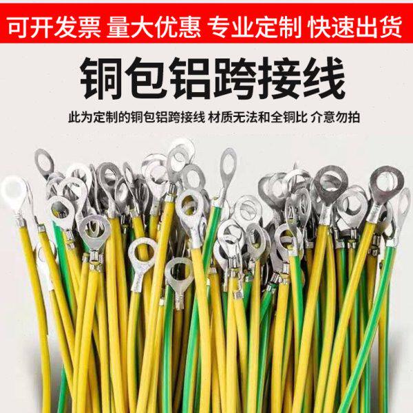 桥架接地线 黄绿双色跨接线 2.5 4 6平方光伏接地线 配电箱过门线