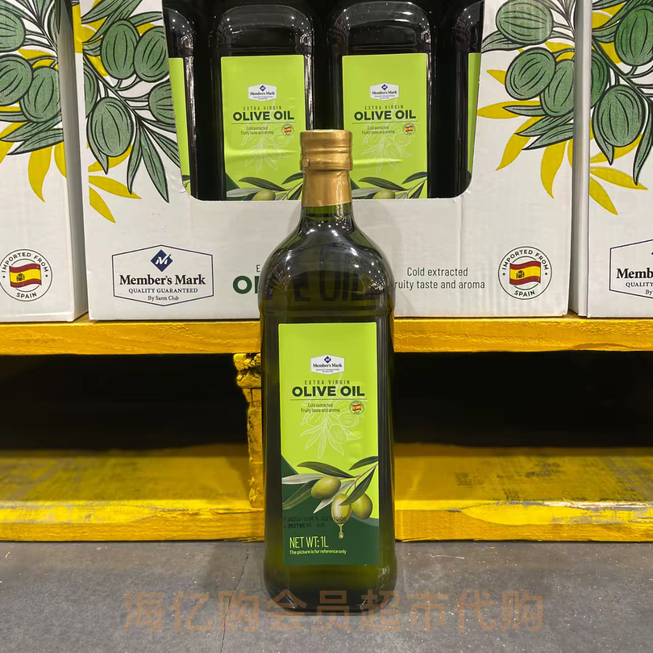 山姆MM特级初榨橄榄油1L进口冷榨食用油凉拌煎炒正品会员超市代购图片