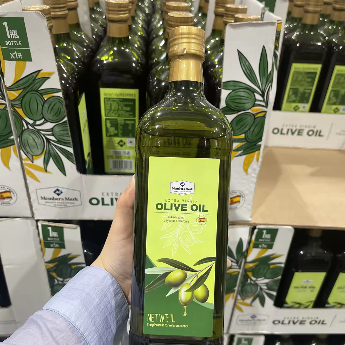 山姆会员超市代购进口MM特级初榨橄榄油1L煎炒凉拌健身厨房食用油图片