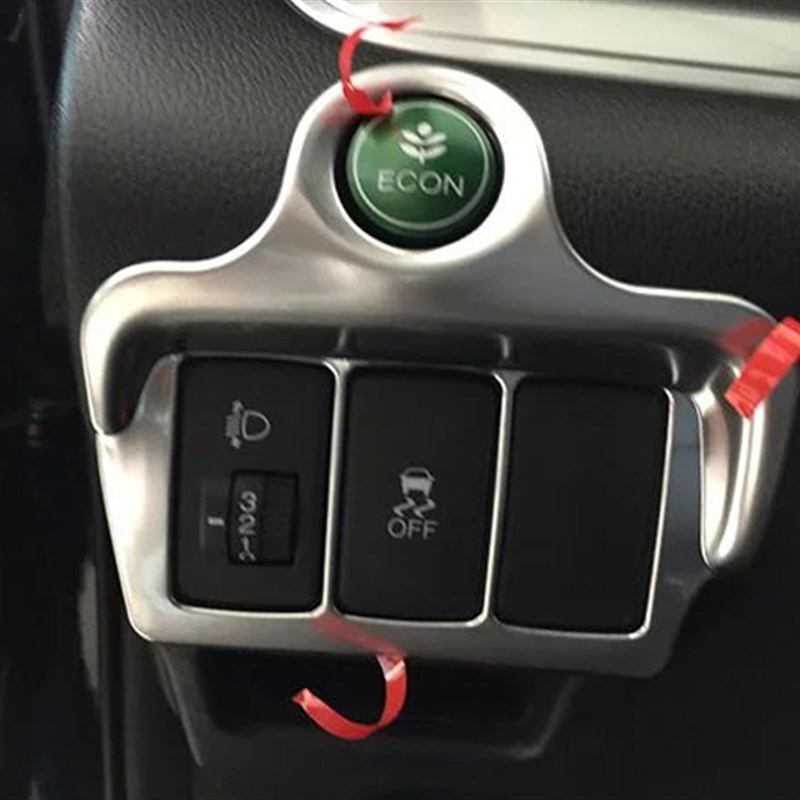 适用12-1e6款CRV大灯调节装饰框专用内饰改装左中控开关亮片装饰