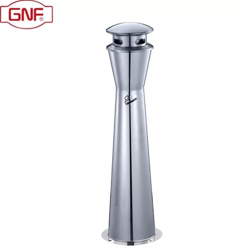 GNF户a外固定不锈钢烟灰柱座地烟灰桶坐立式烟灰缸垃圾桶酒店大堂