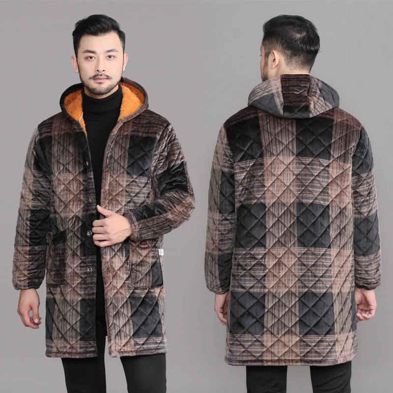 夹棉厚罩衣家用绒罩o衣短款工作服小个子加绒大褂冬季新款棉罩衣