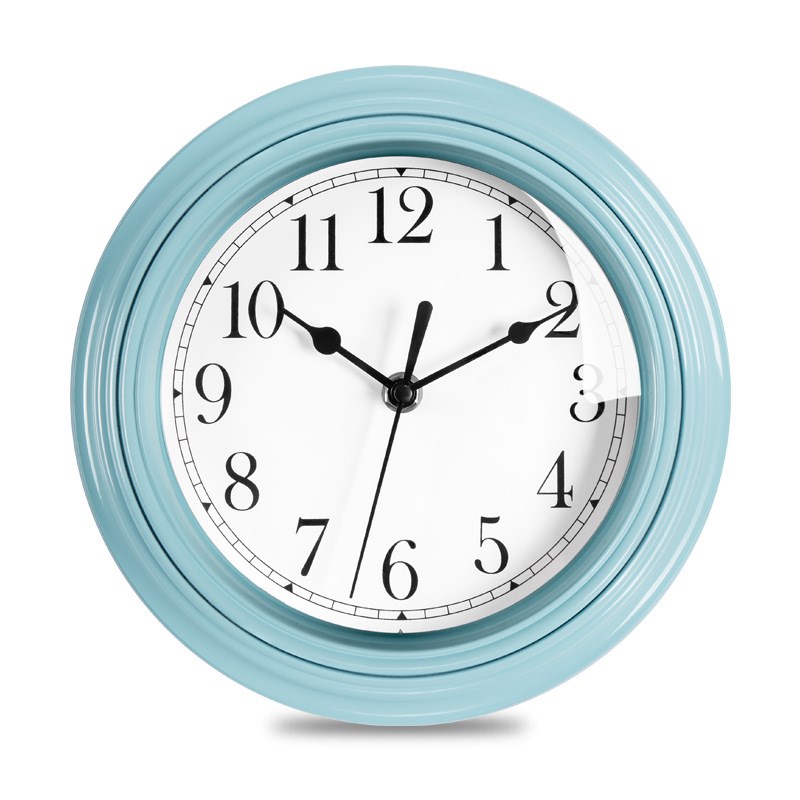 9寸欧式复古钟表挂m钟客厅家用卧室简约时钟圆形创意静音装饰挂表