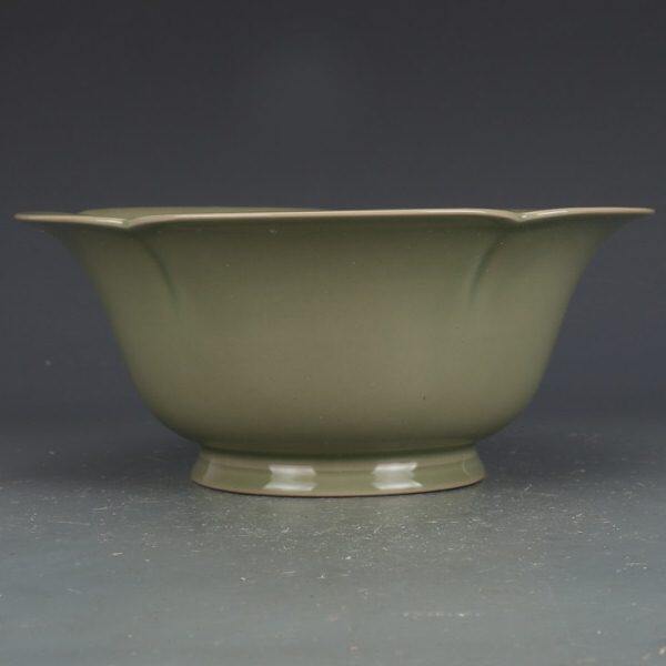 五代越窑秘色瓷花口碗古董古玩收藏品老物件瓷器老货