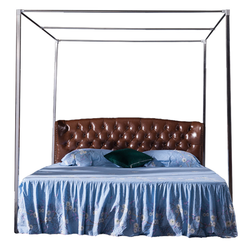 蚊帐支架不锈钢方型30mm直径落地(不含蚊帐)单支架1.5米/1.8m