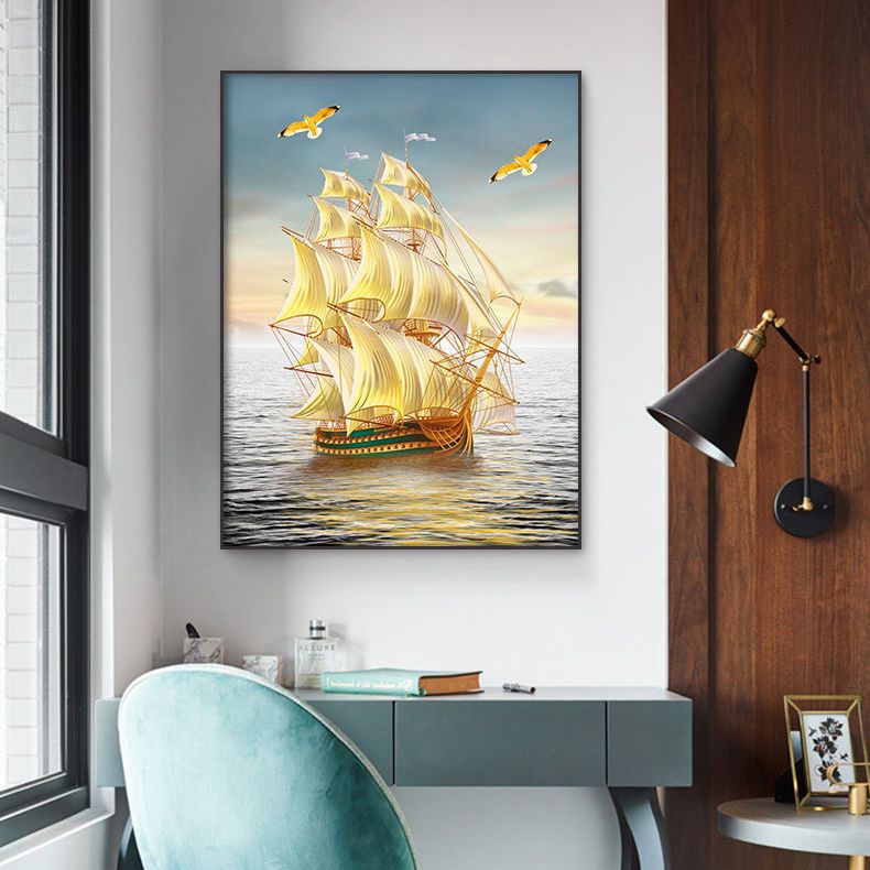 电表箱装饰画免打孔客厅配电箱竖款画悬挂式总开关电闸箱竖版壁画