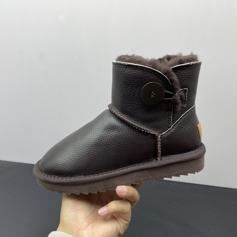 处理2021冬款真皮女鞋雪地靴羊毛里棉靴大棉保暖牛皮女短靴女靴