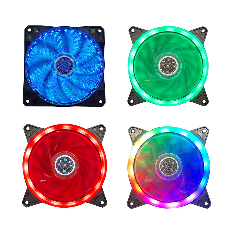 电脑机箱风扇适用华硕台式电脑散热器12CM rgb发光DIY主机风扇多
