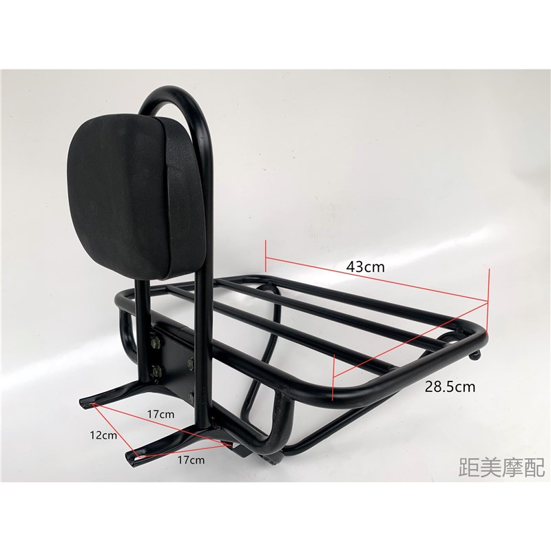 小龟车后货架小龟车后支架改装外卖尾架后衣架尾箱架电动车尾箱架