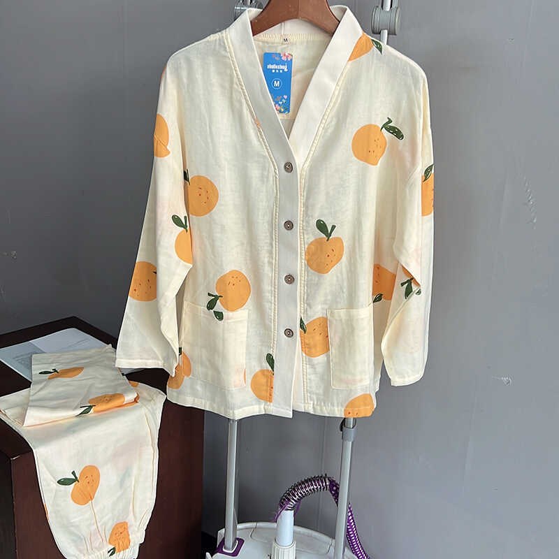 厂家清仓处理纯棉睡衣女春秋季长袖长裤可爱碎花家居服可外穿春夏