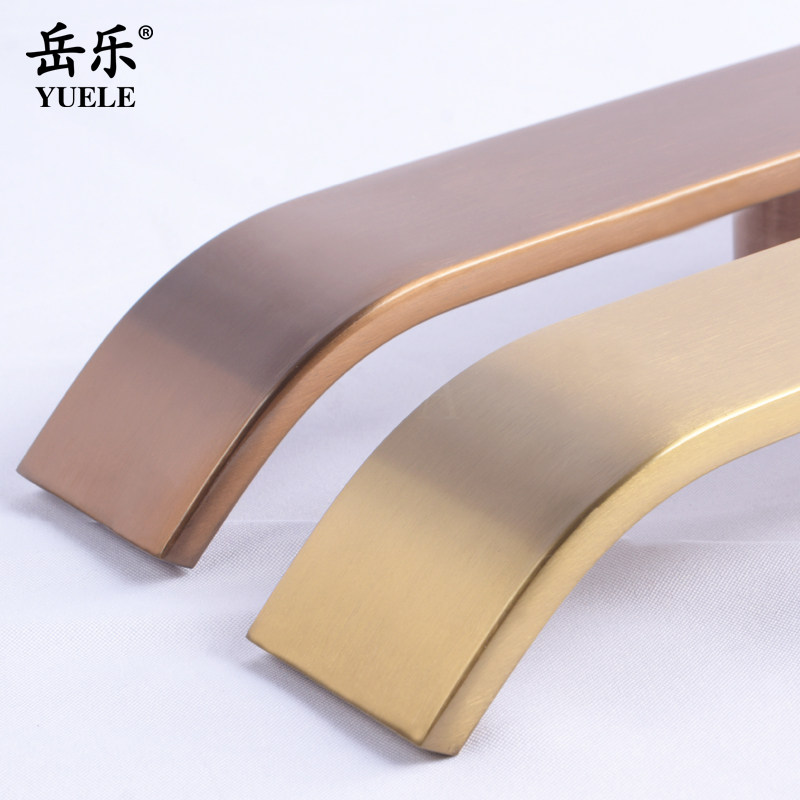 不锈钢黑钛金家用楼梯电梯轿厢内扶手玻璃门把手实木大门拉手定制