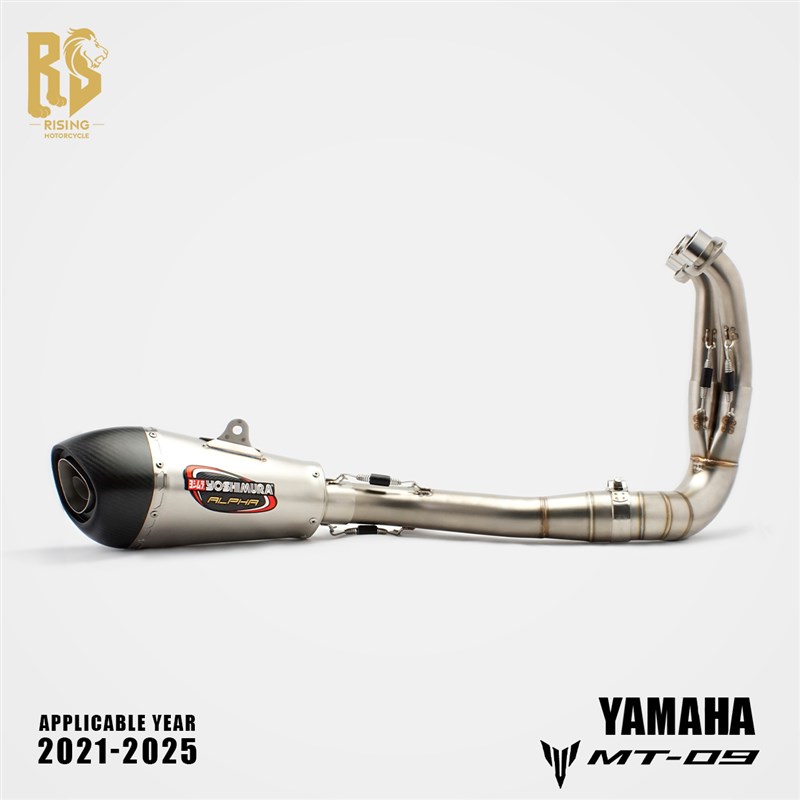 RS适用于雅马哈MT-09改装排气管不锈钢底侧出全段阿尔法2021-2025
