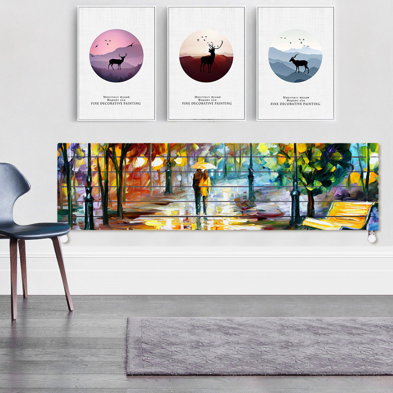 铜铝复合暖气片家用集中供暖壁挂明装水暖散热片超薄卧室艺术暖气