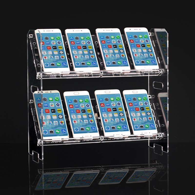 手机散热支架微商工作室多台手机支架散热器风扇直播竖放充电台多