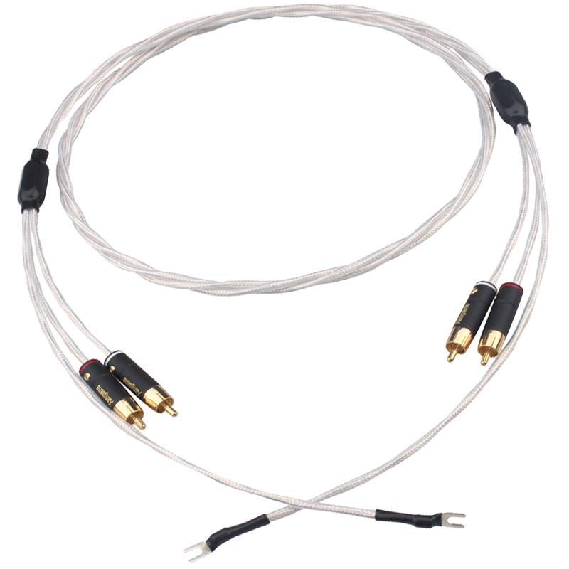 HiFi单晶铜镀银LP黑胶唱片机唱臂线留声机主音箱信号连接线