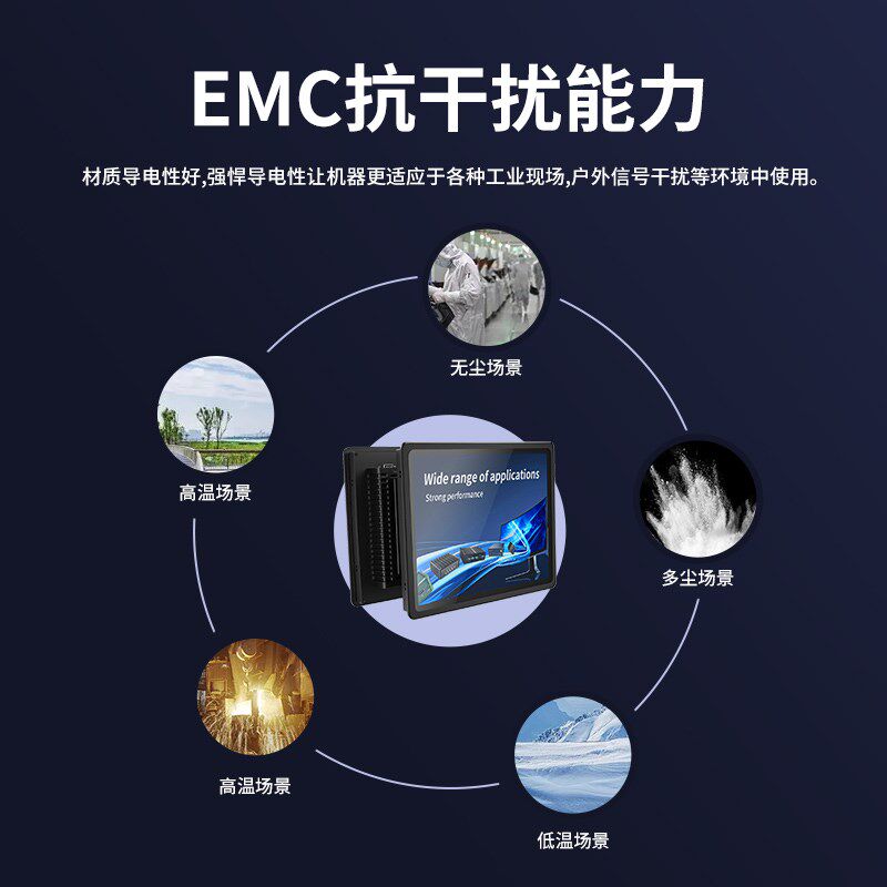 i3-1115G4工控一体机嵌入式无风扇电容触摸屏全封闭工业平板电脑