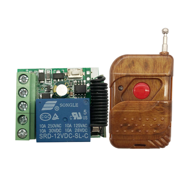 12V单路无线遥控开关 门禁遥控器灯具磁力锁电插锁电控门接收新款