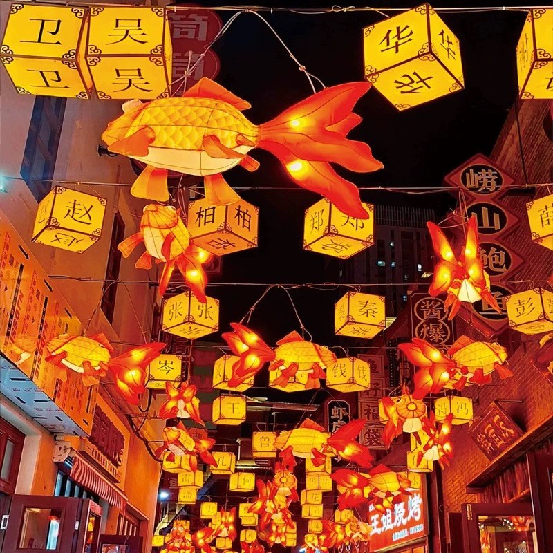 新年户外防水百家k姓中国潮灯笼古风花灯创意圆形宫灯街道景区装