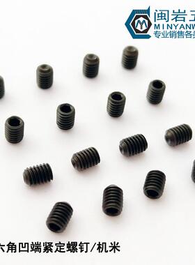 现货供应内六角凹端紧定M2*2-1612.9级发黑内六角凹端机米
