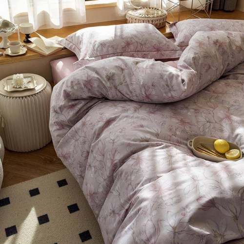 铂金柔棉复古印花田园风四件套被套床单美式简欧床上用品