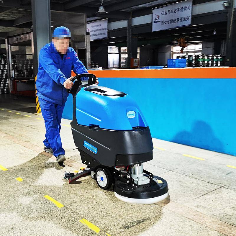 容恩手推式洗地机工业工厂车间拖地洗地机商场用电动洗地机商用