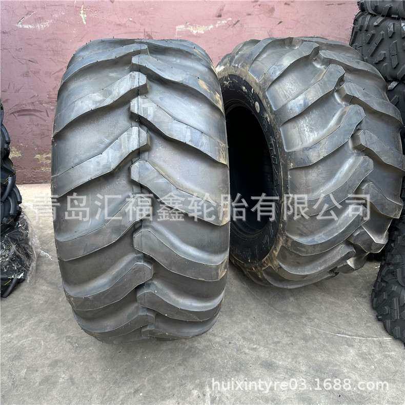 农机拖车轮胎500/60-22.5人字宽基拖斗撒肥车高载轮胎配钢圈