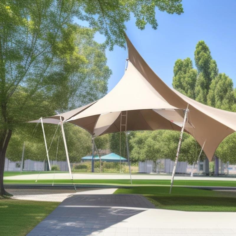 异型膜结构景观棚户外凉亭雨篷钢结构张拉膜伞公园广场遮阳雨棚膜