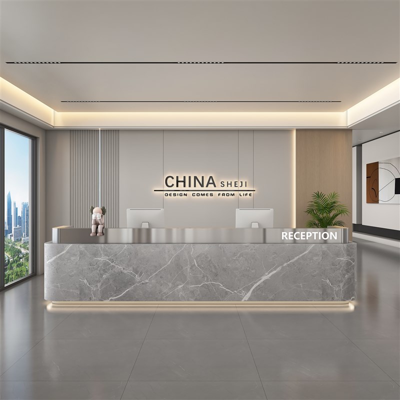 公司前台接待台办公m吧台简约现代美容院酒店咨询桌定制收银服务