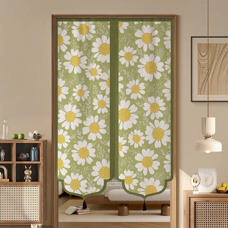 中国门帘半帘不打孔厕所浴室隔断帘通风隐私W卧室厨房挡帘