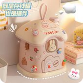 存钱罐2024新款 储蓄钱箱子 女孩兔子零钱网红只进不出儿童男孩密码