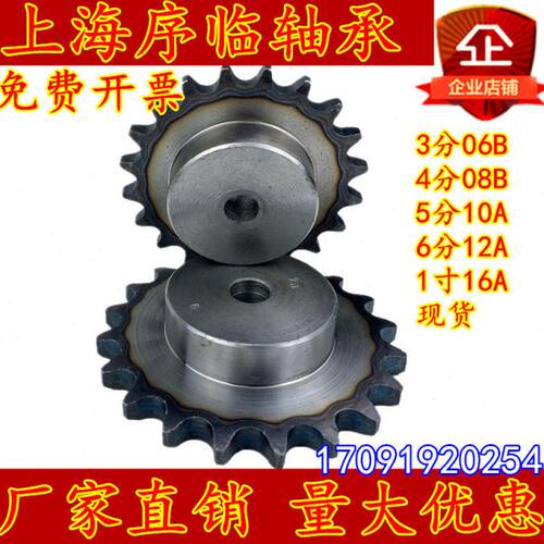 加工订做链轮1寸16A10 11 12 13 14 15 16 17 18 19 20 21到49齿
