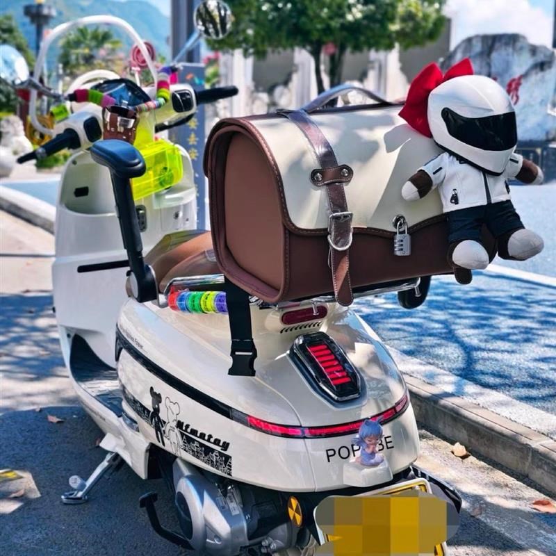 摩托车尾箱包南方梦拉丽莎飞戈后座包皮尾箱奥罗拉踏板后尾包改装