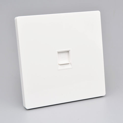 单口七类网络面板86型CAT7万兆网线电脑插口RJ45网插屏蔽模块插座