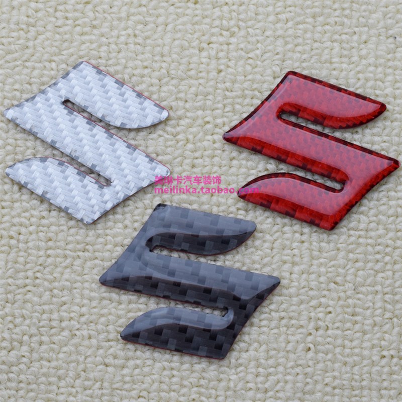 适用于长安铃木奥拓天语雨燕锋驭尚悦启悦替换滴胶改装方向盘贴标