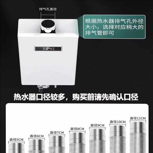 燃气热水器排烟管加厚挂壁炉烟囱耐高温伸缩排气软管排烟气延长管