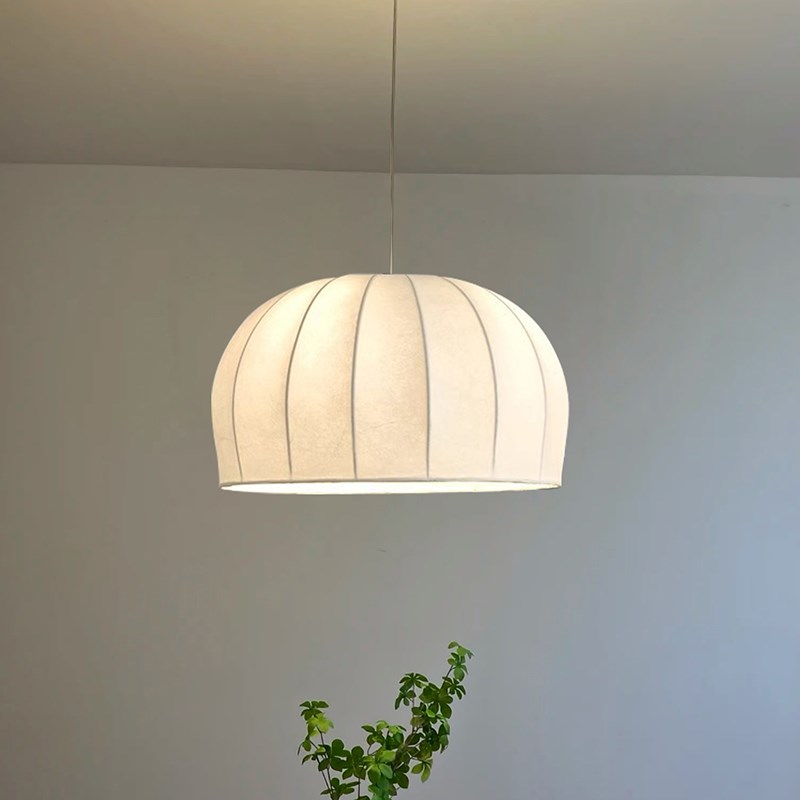 法式奶油风餐厅吊灯2025新款酒店民宿客厅卧室侘寂风Y创意布艺灯