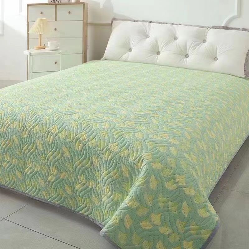 床盖盖毯床单三层夹棉双面炕盖床垫子四季通用单R双人防滑铺盖床